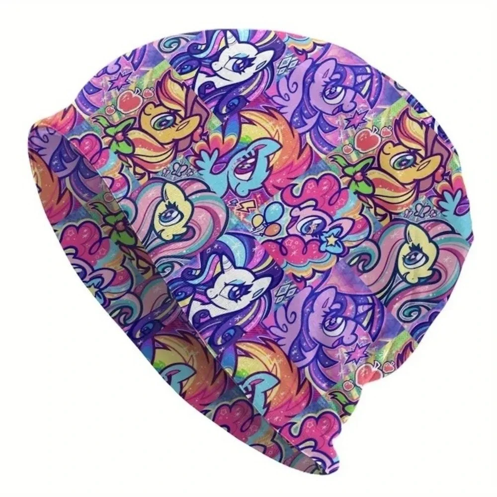 3 Little Girls Beanies Ariel‎ Pony Dinosaur Multicolor Soft & Warm Multicolor